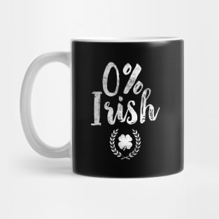 0% Irish Funny St. Patrick's Day Zero Percent Mug